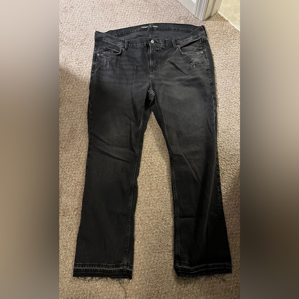 Old Navy Black Low Rise Boot-cut Jeans